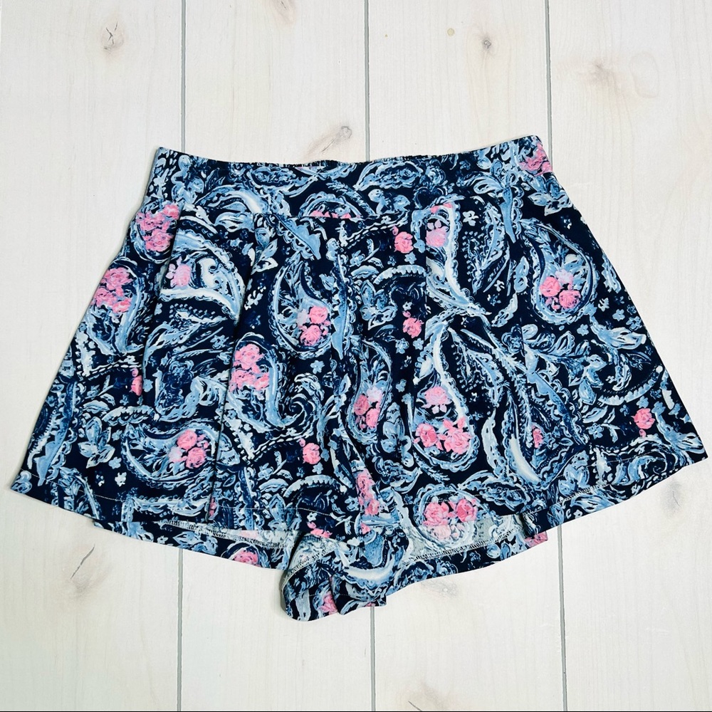 Torrid Floral Paisley Flowy Shorts Elastic Waist Pull On